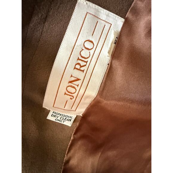 Ultara Jon Rico Vintage Non-Leather Suede Trench Coat Long Jacket Sz 10 Brown - Picture 5 of 7